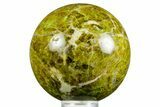Polished Green Opal Sphere - Madagascar #361533-1